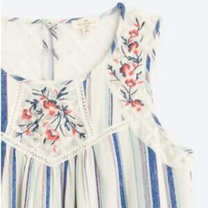 Mason & Belle Tempesta Lace Detail Blouse, Light Blue, Size Medium